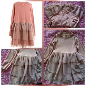 🎀Crewcuts Blush Tulle Party Layered Girls Dress Size 6 EUC & FREE GIFT